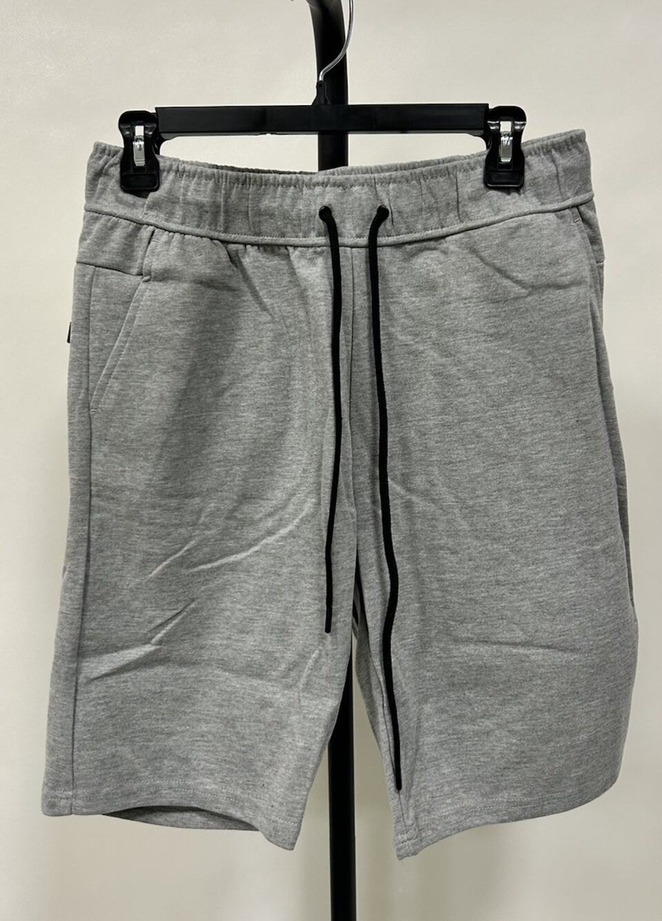 NEW Blu Rock Men's Gray Tech Fleece Performance Zip Lounge Sweat Shorts Size M